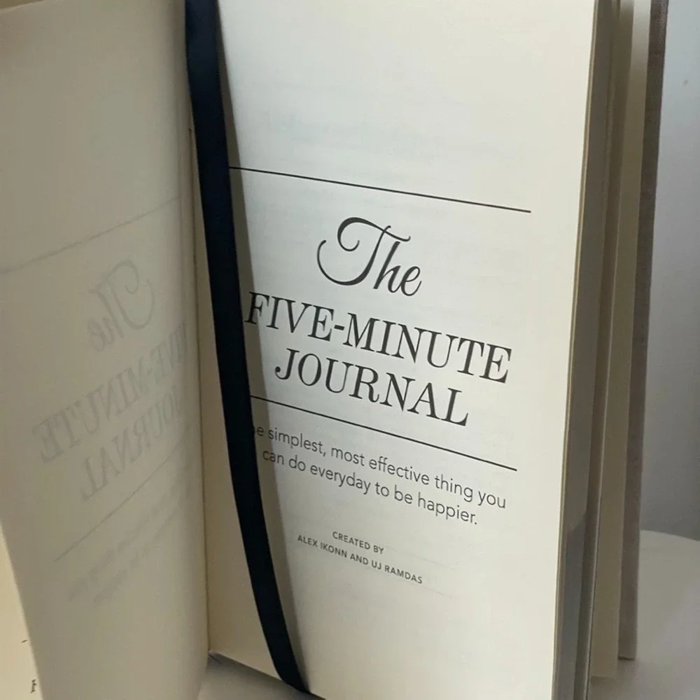 The Five Minute Journal Linen Hardcover Gratitude Wellness Journal Unused